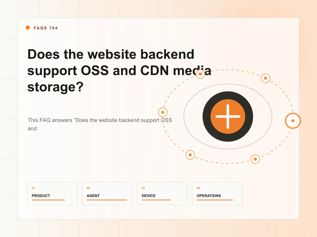 Does the website backend support OSS and CDN media storage?