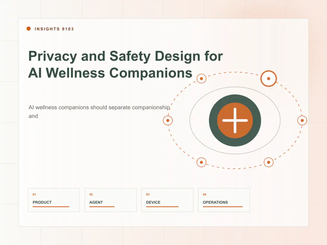 Privacy and Safety Design for AI Wellness Companions