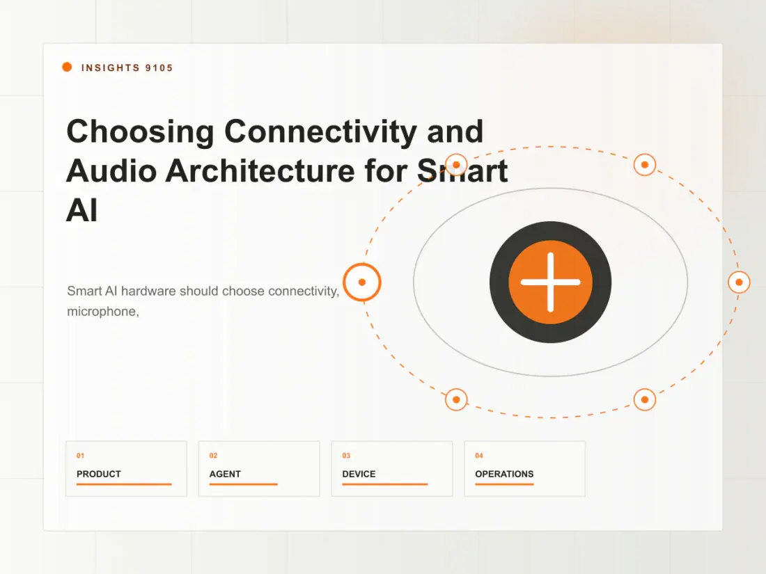 Choosing Connectivity and Audio Architecture for Smart AI Hardware