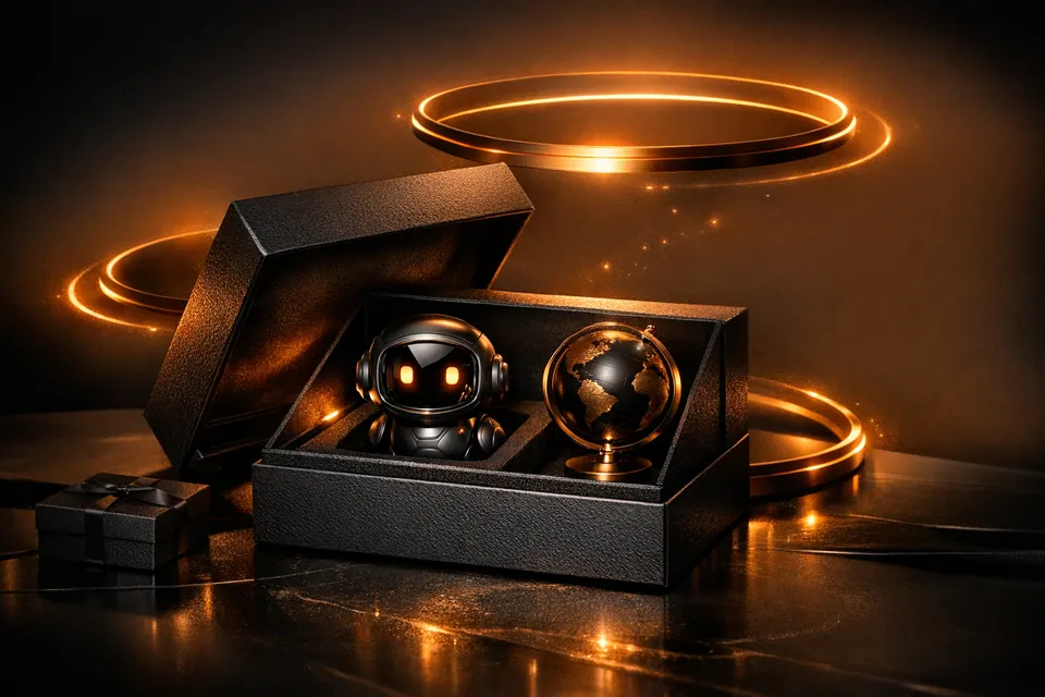 AI gifts 3D scene
